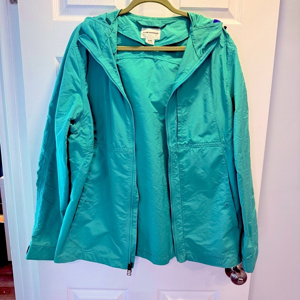 Club Monaco Mens EUC Green Aqua Utility Jacket